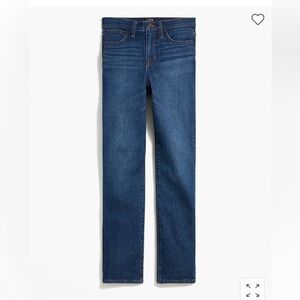 NWT J.Crew Essential Straight Jeans 35T Tall | Medium Wash | Repair Box Cut